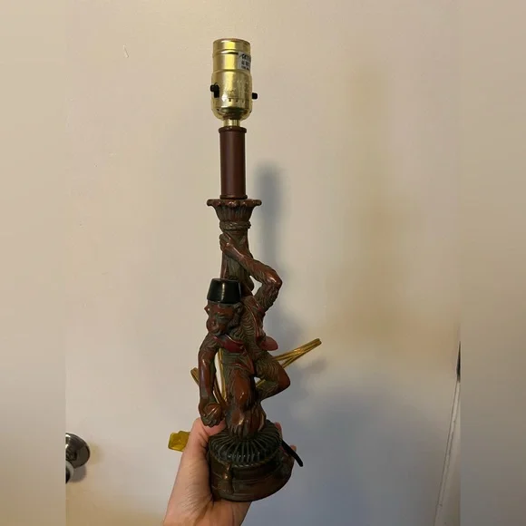 Rare monkey lamp base